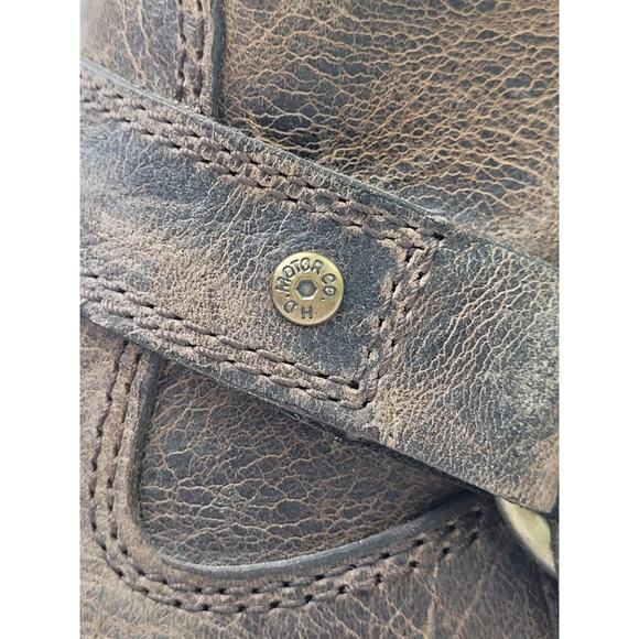Harley Davidson Salley 11-inch Brown Leather Motorcycle Boots Women's Sz 8.5 - Picture 7 of 11
